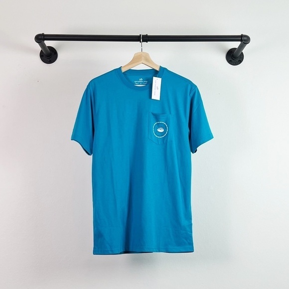 NWT Southern Tide Skipjack Short Sleeve Pocket Tee in Caribbean Blue - Picture 3 of 6